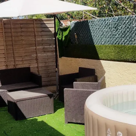 Maison T2 proche mer jardin spa jacuzzi et parking Six-Fours-les-Plages Buitenkant foto